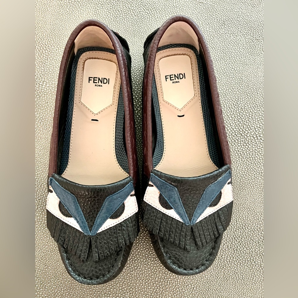 FENDI Brand New Monster Moccasins